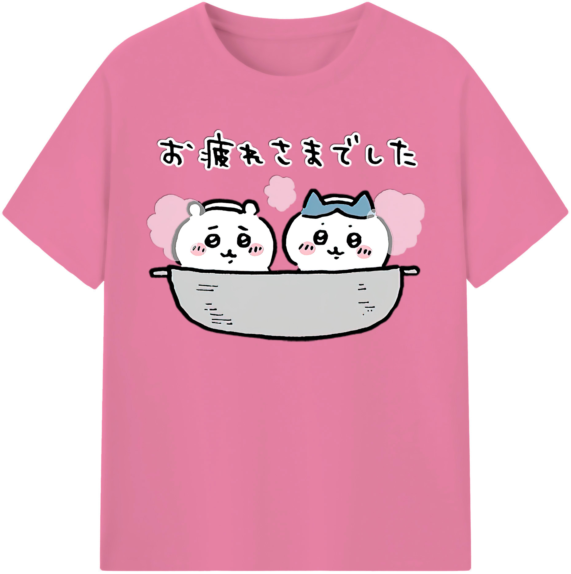 （画像用） ちいかわ ハチワレ Chii-kawa hachiware 綿100％半袖Tシャツ（フロントプリント）